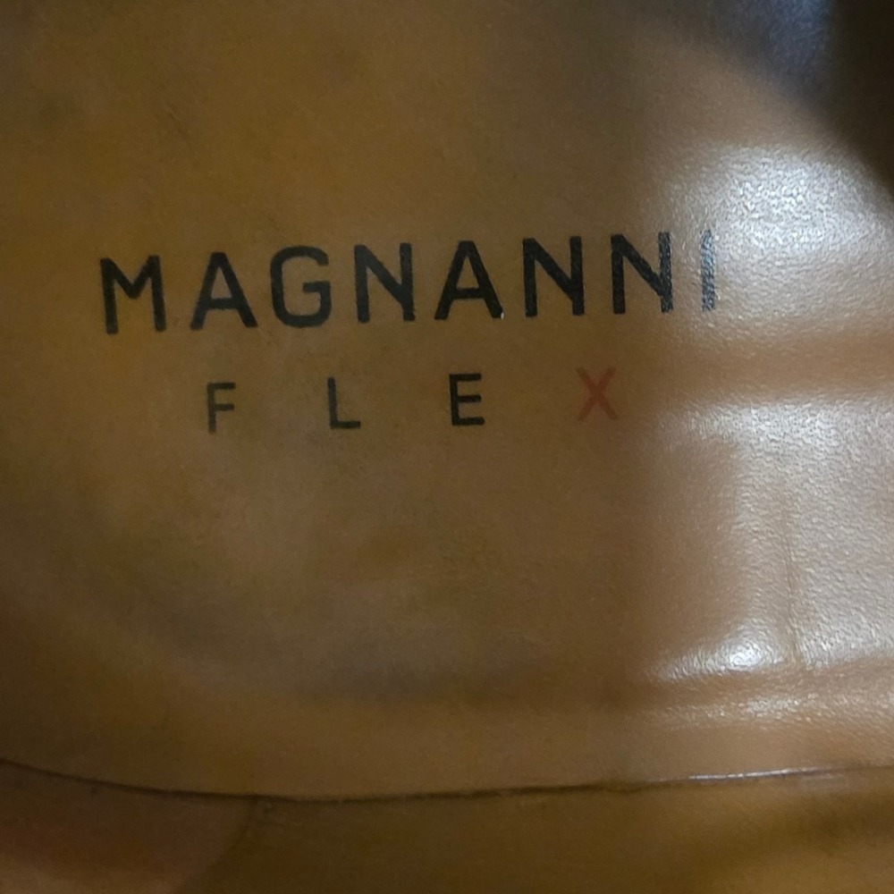 Sz 13 US Mens Magnanni Cusco Flex Brown Peccary Leather Derby Dress Shoes VGUC! - Picture 9 of 12